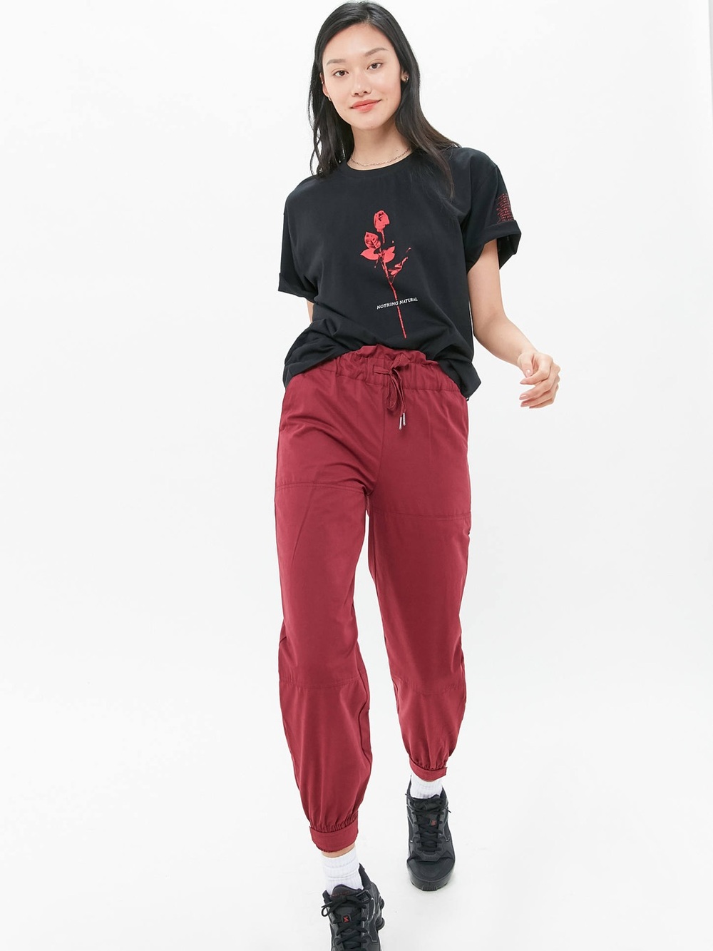 Urban Outfitters Paperbag Jogger Pants Drawstring Utility Cargo Small NWT - Picture 2 of 10